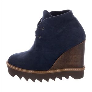 Stellla McCartney suede navy booties